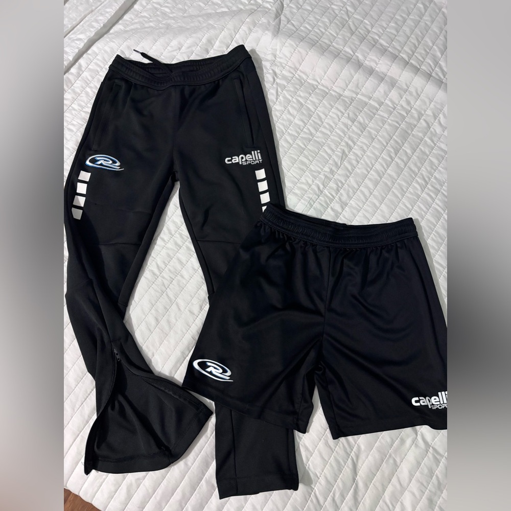 Capelli sport, travel soccer, warm-up pants and shorts